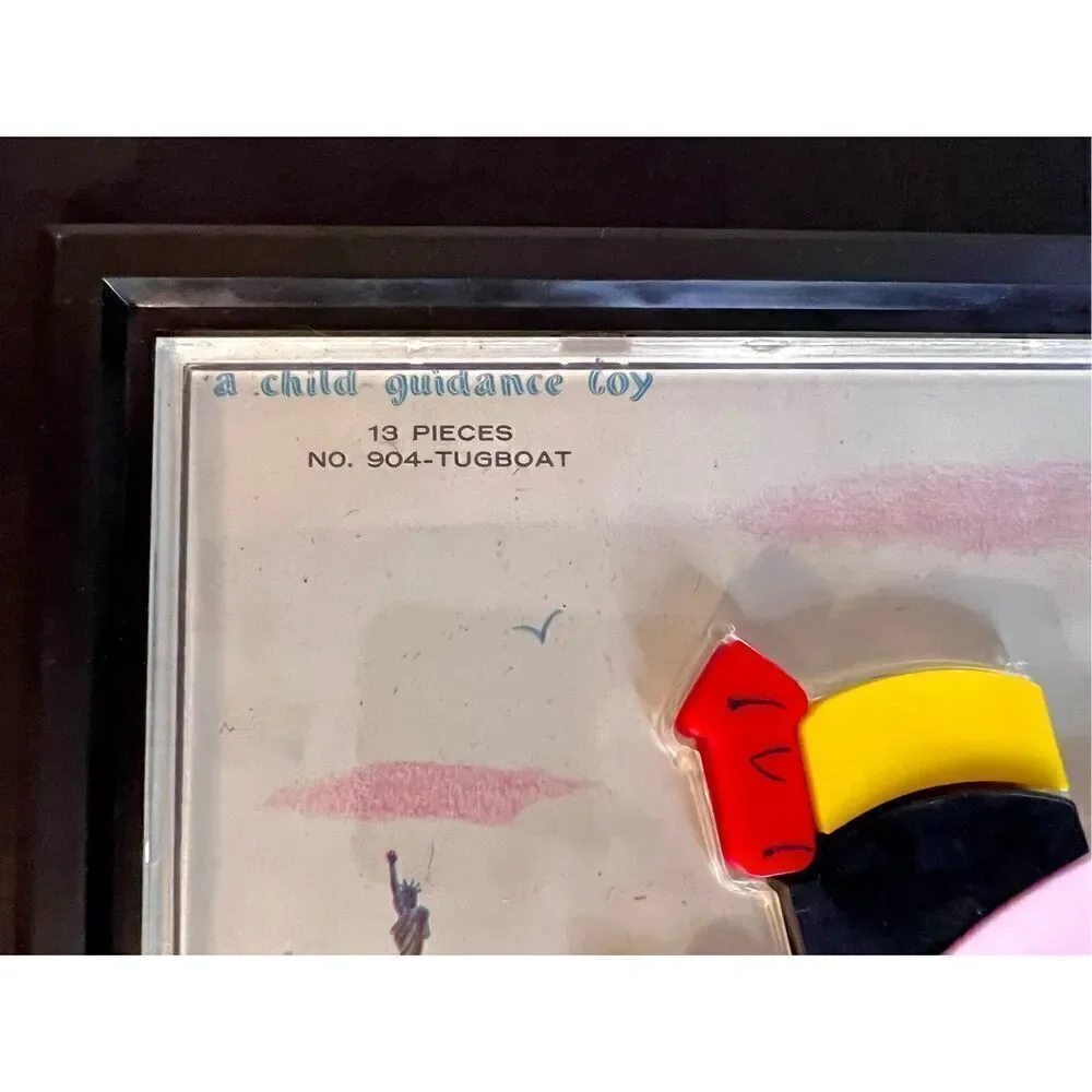 Child Guidance Toys Inc. Plastic Magnetic Puzzle Tugboat in New York Harbor #904